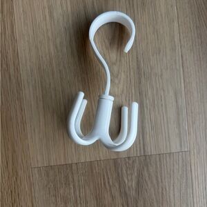 White Multi-Hook Hanger Holds 4 Purse
